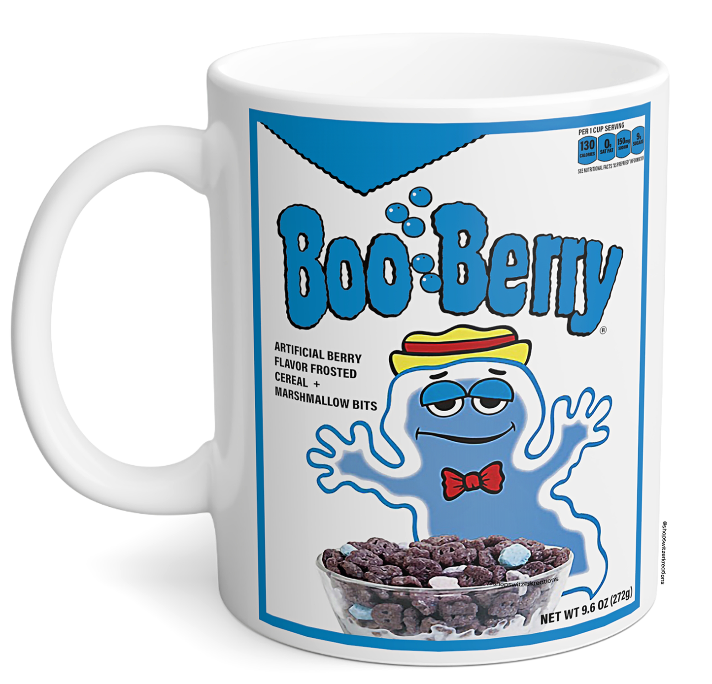 Boo-Berry Cereal Mug | Vintage Monster Cereal Box | by Switzer Kreations