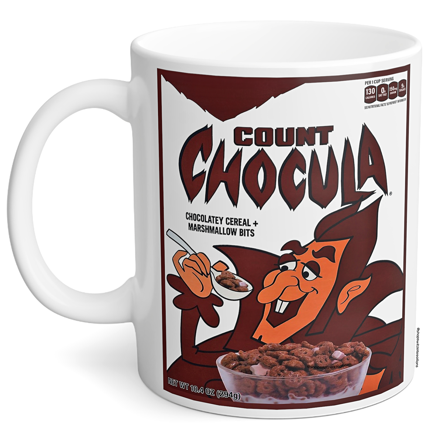 Count-Chocula Cereal Mug | Vintage Monster Cereal Box | by Switzer Kreations