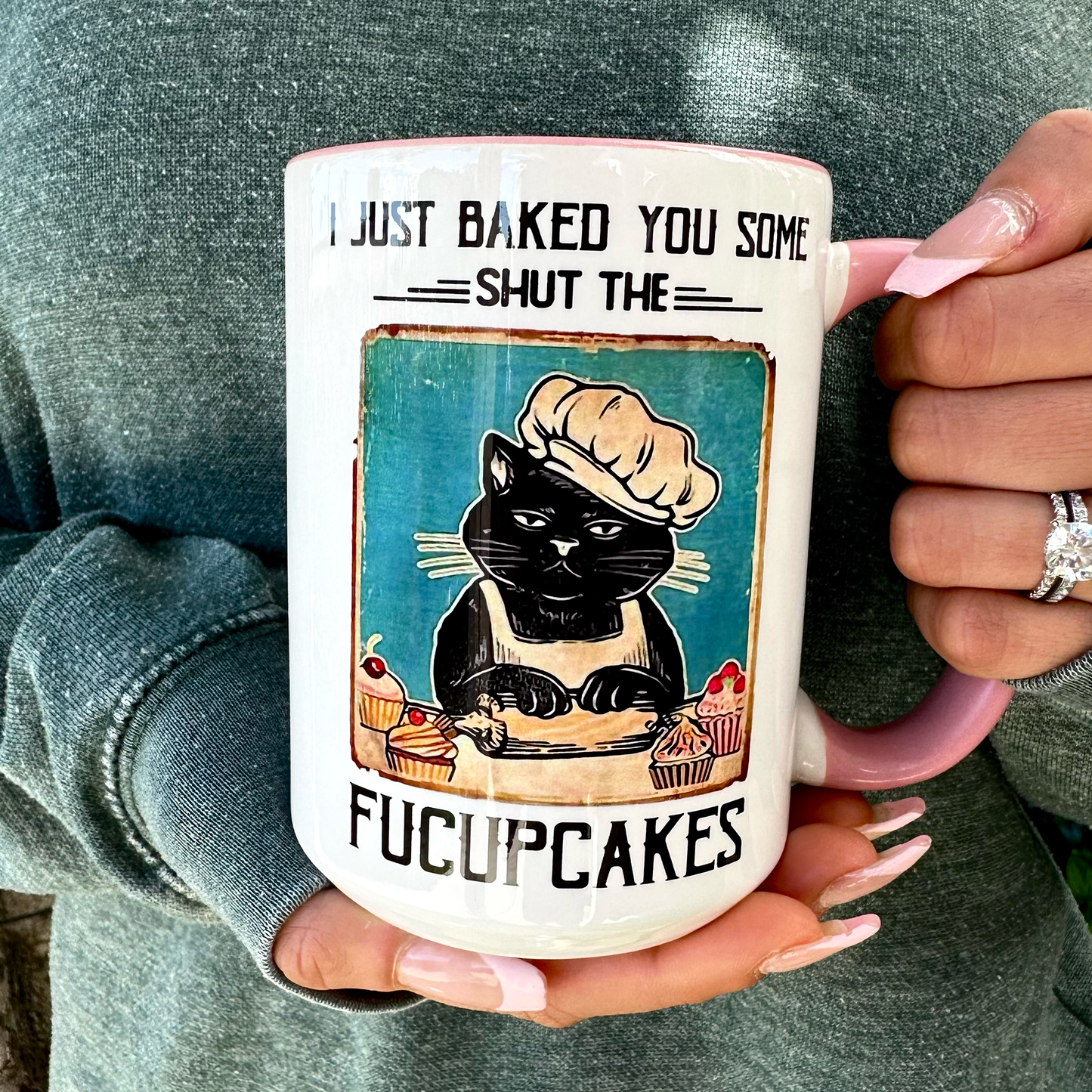 Black Cat Fucupcakes Retro - I Just Baked You Some Shut The Fucupcakes Mugs | by Switzer Kreations