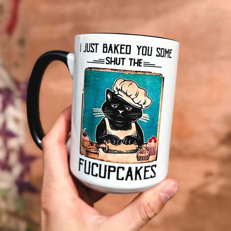 Grumpy Cat Mug 15 Oz | Baked You Some Shut The Fucupcakes