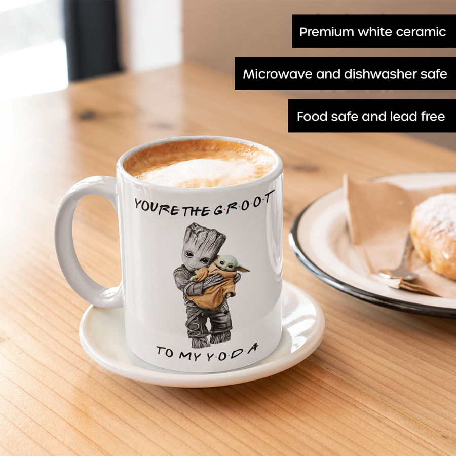 Groot and Baby Yoda Coffee Mug 11oz | By Switzer Kreations