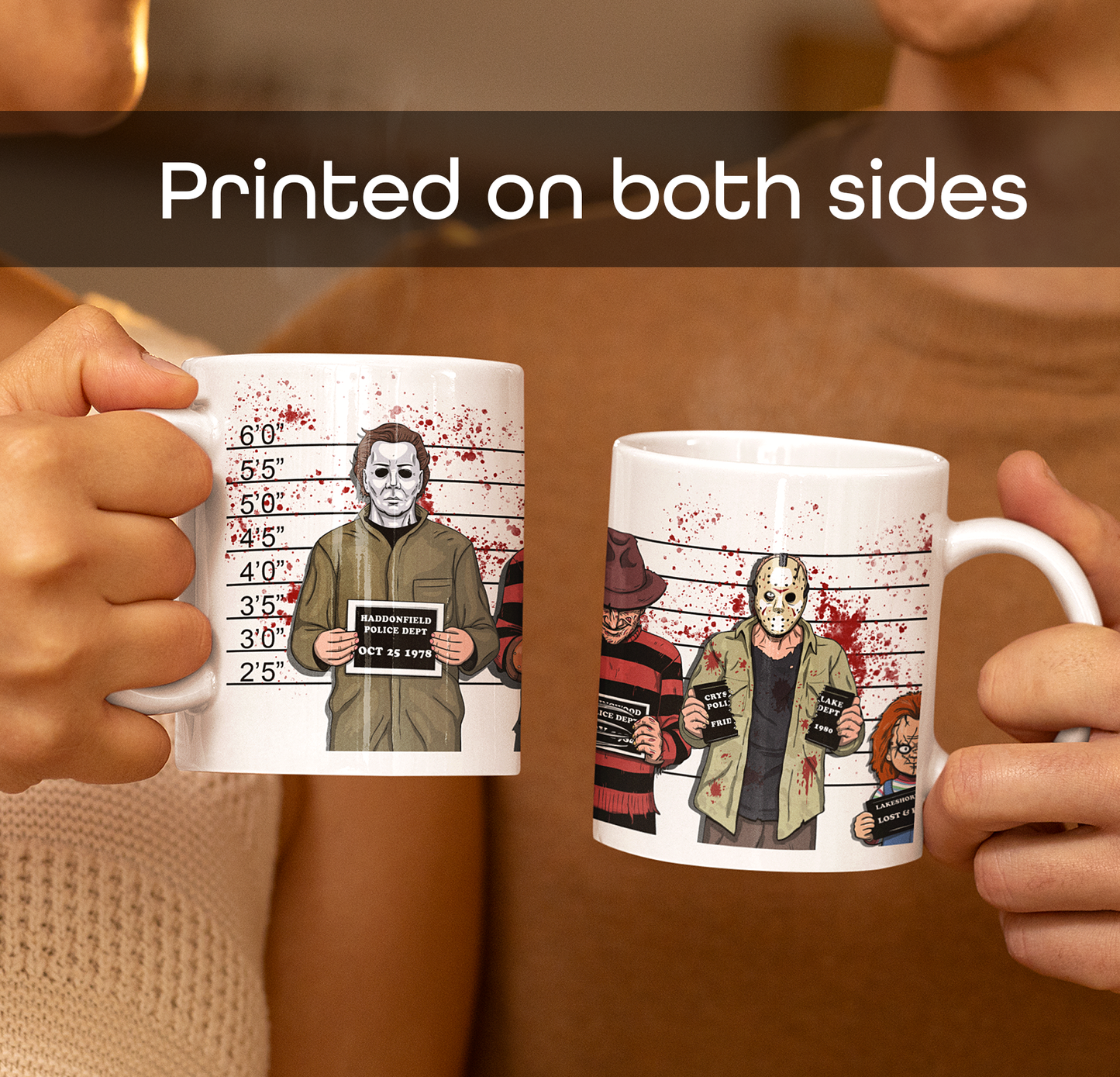 Horror Mugshot Mug | Michael Myers Freddy Krueger Friday The 13th Chucky | by Switzer Kreations