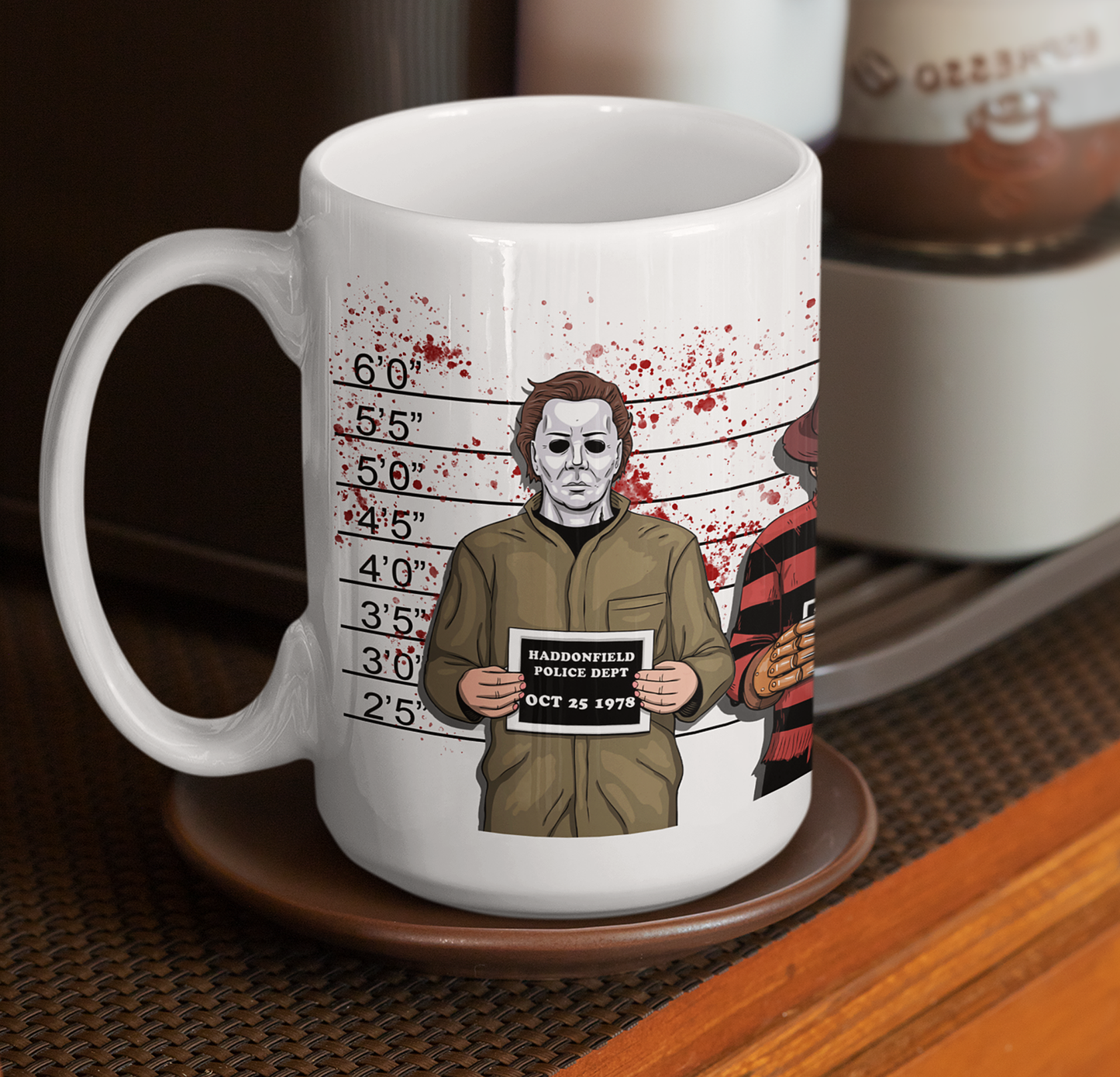 Horror Mugshot Mug 15Oz | Michael Myers Freddy Krueger Friday The 13th Chucky | by Switzer Kreations