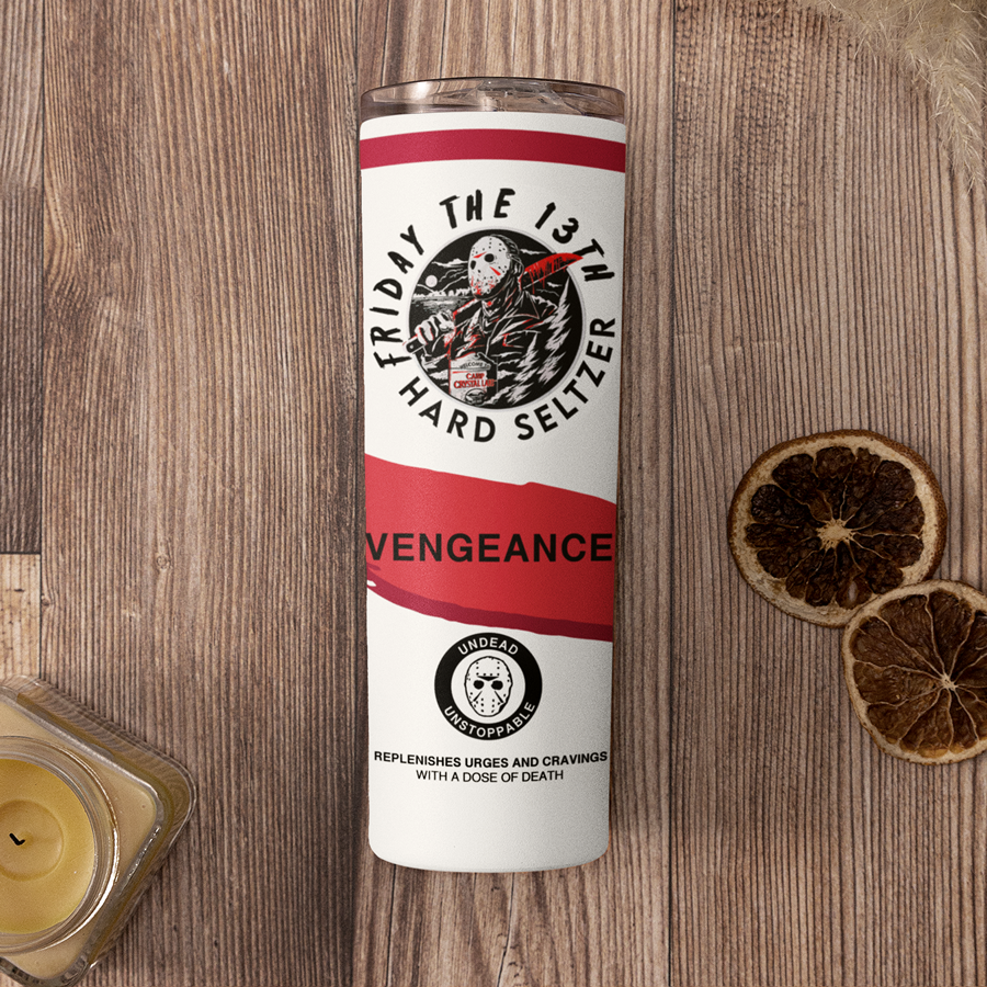 Friday The 13th Hard Seltzer Tumbler 20 Oz | Jason Voorhees | by Switzer Kreations