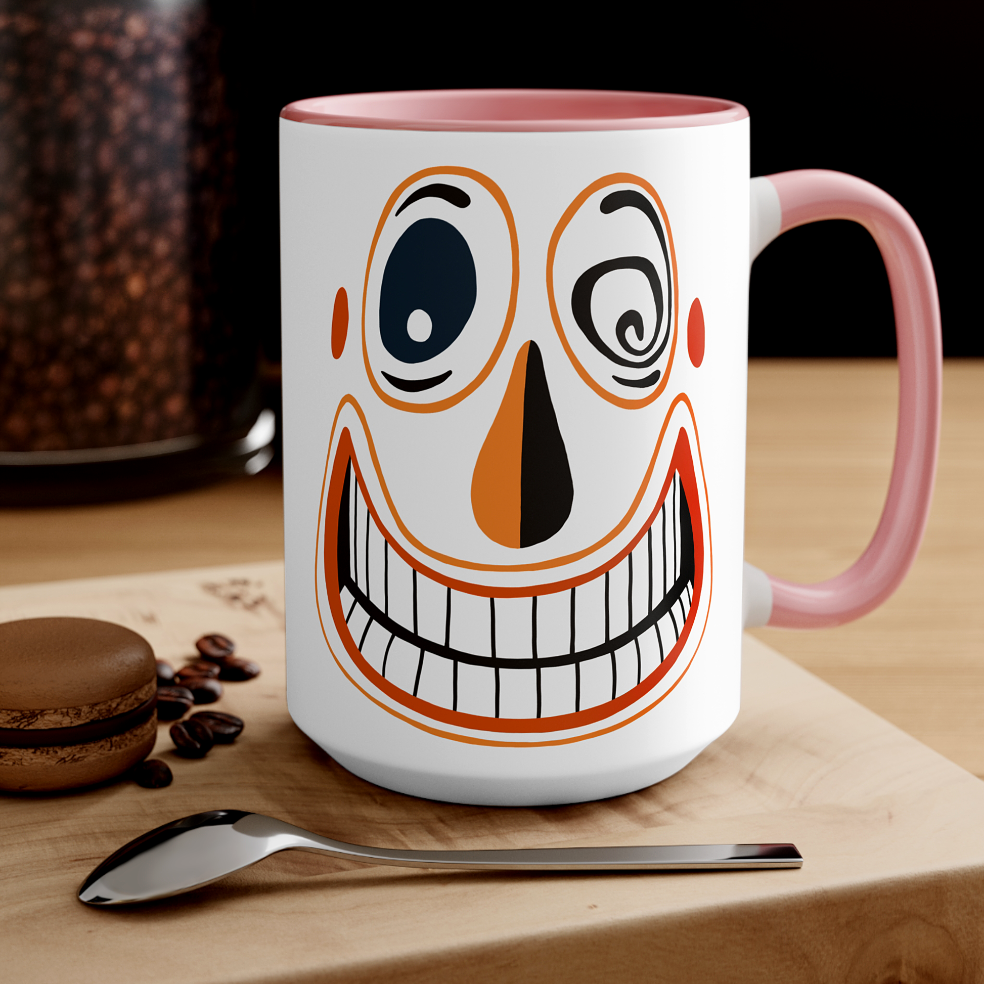 Mayor of Halloween Town Coffee Mug Pink Handle | Jack Skellington | The Nightmare Before Christmas Mug