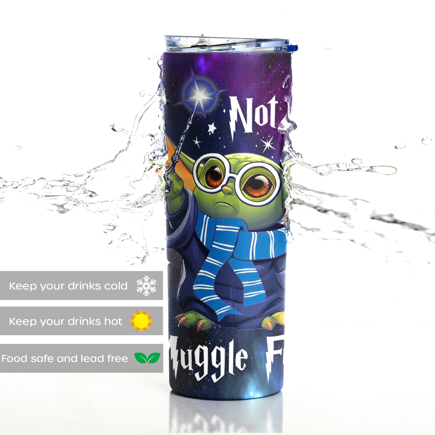 Not Today Mugglefucker Tumbler | Green Alien Wizard Tumbler 20 Oz