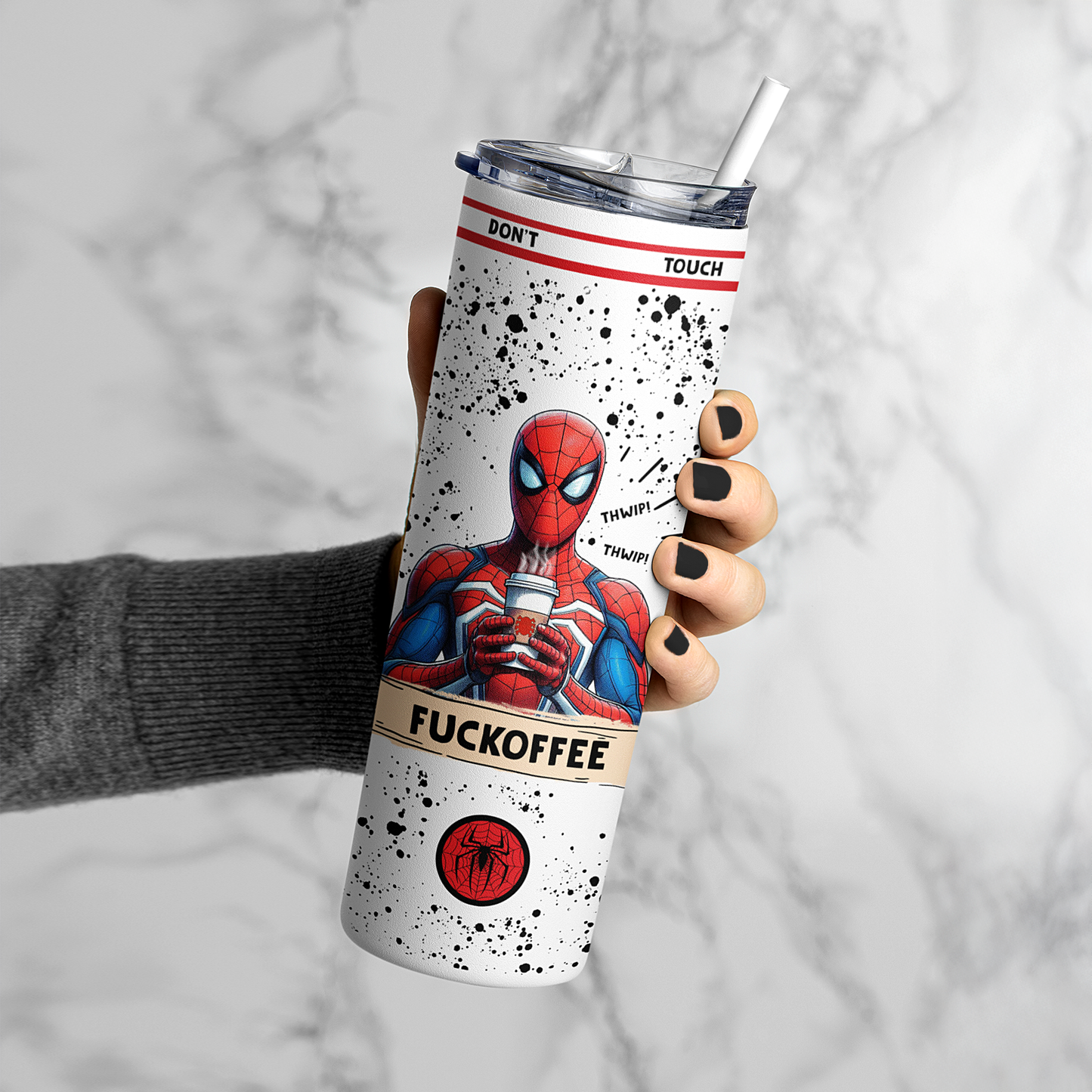 Spider Man Tumbler 20 Oz | Fuckoffee by Switzer Kreations