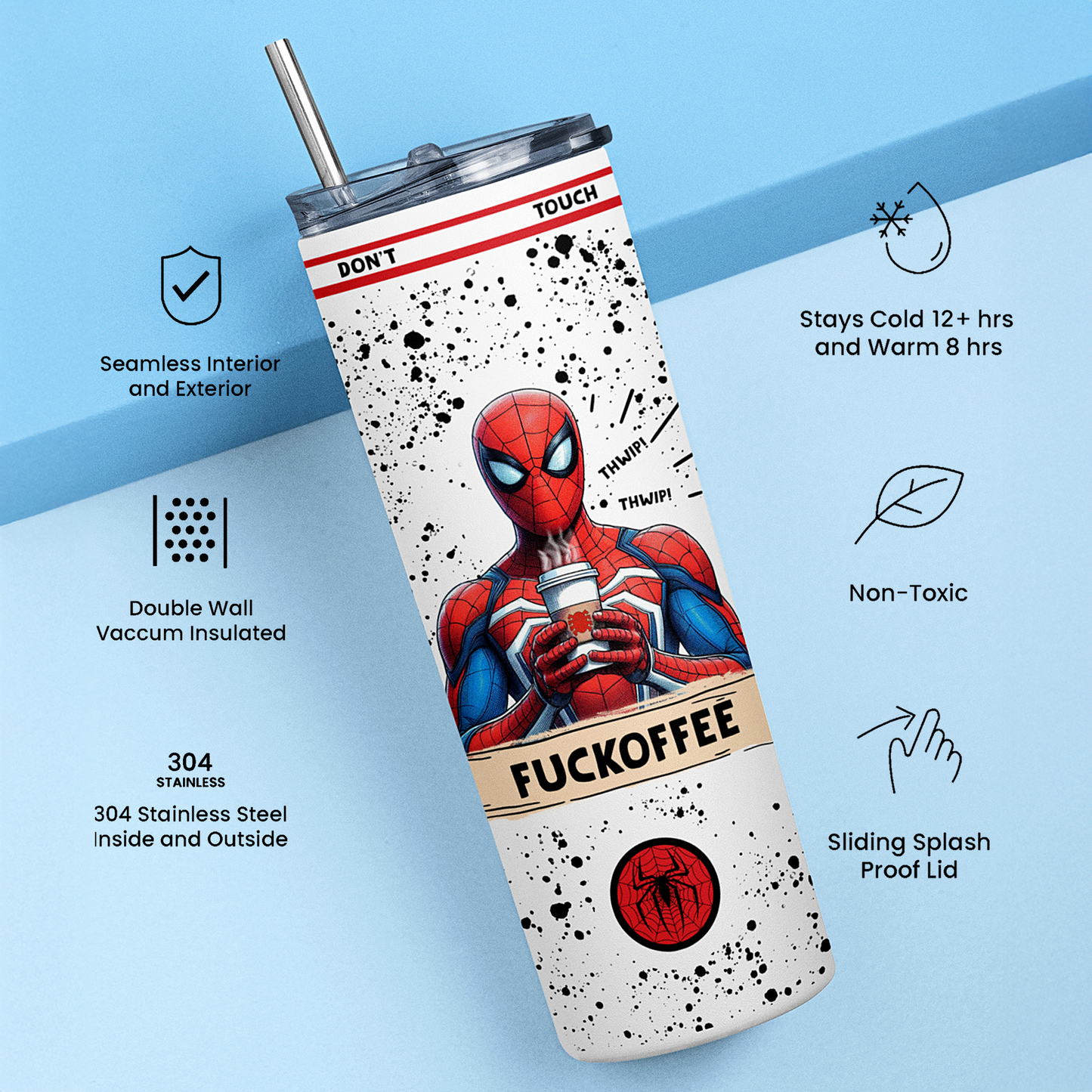 Spider Man Tumbler 20 Oz | Fuckoffee by Switzer Kreations