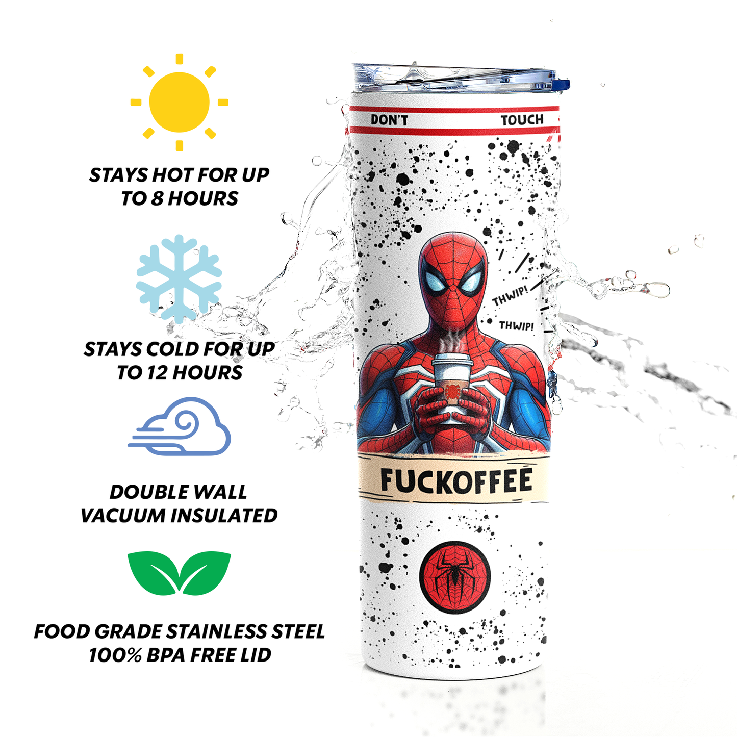 Spider Man Tumbler 20 Oz | Fuckoffee by Switzer Kreations