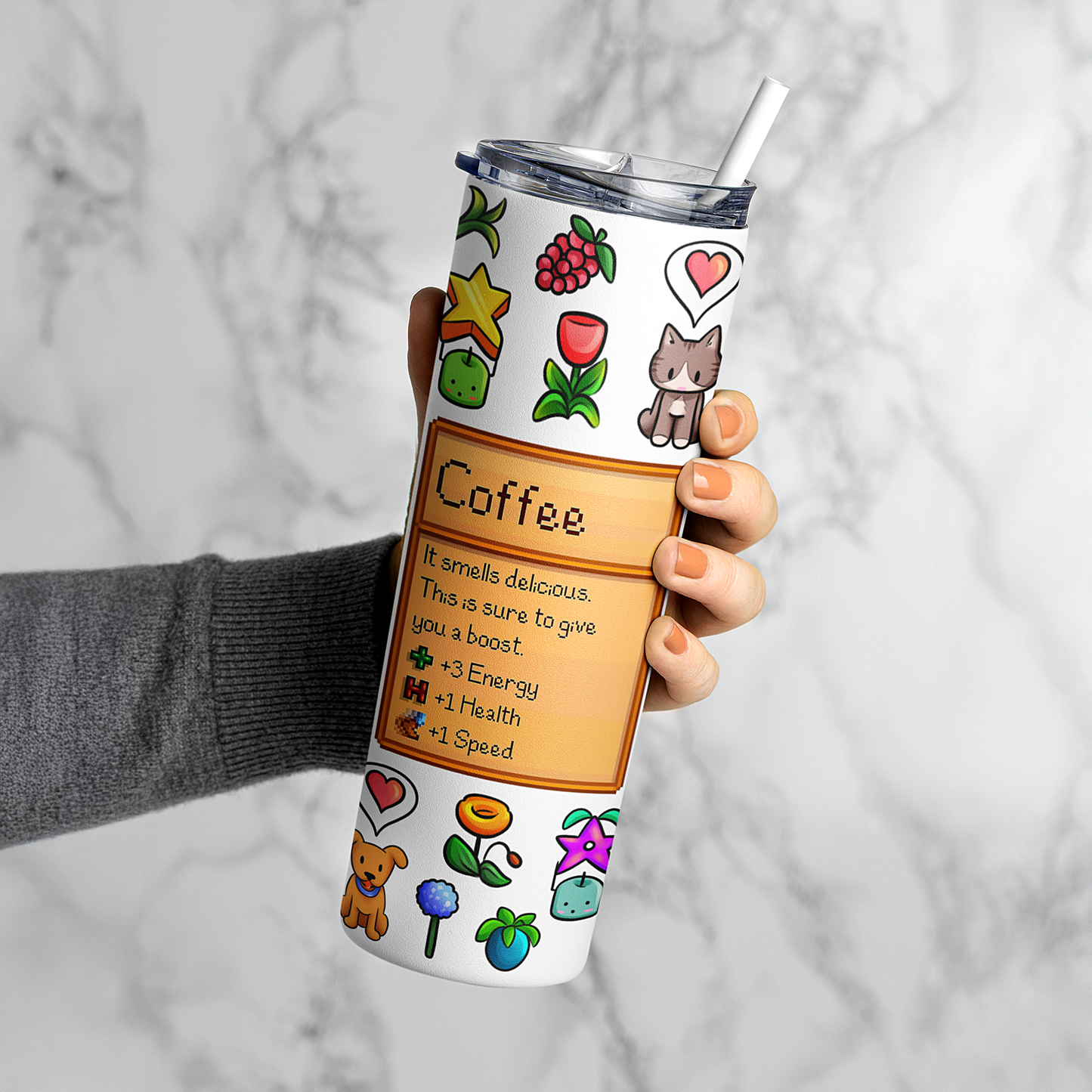 Stardew Valley Coffee Tumbler | Stardew Valley Gift | Stardew Valley Game by Switzer Kreations