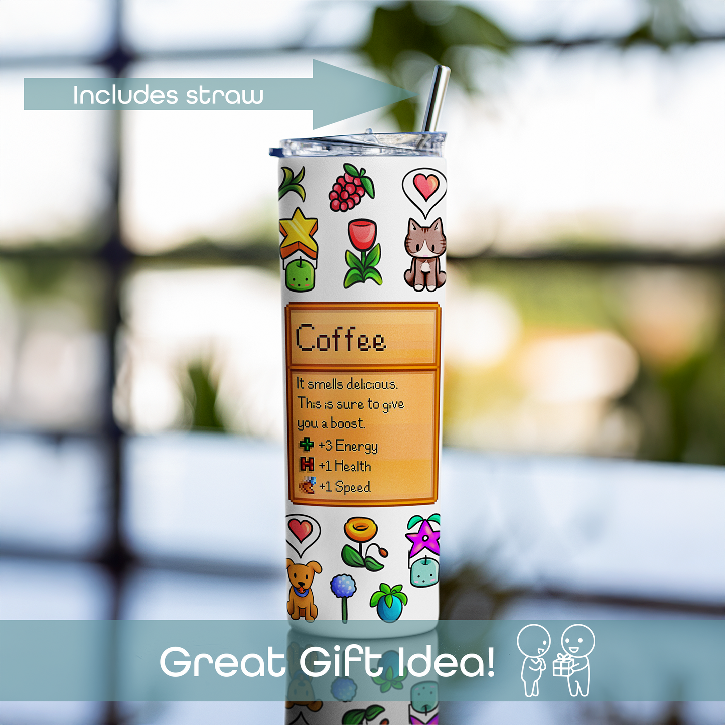 Stardew Valley Coffee Tumbler | Stardew Valley Gift | Stardew Valley Game by Switzer Kreations