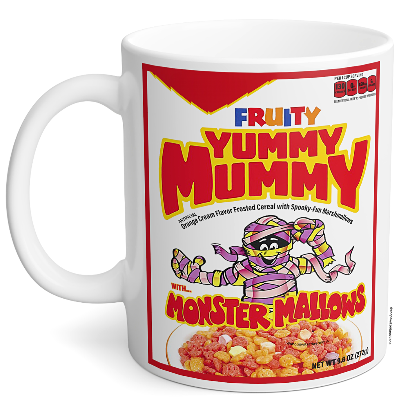 Yummy-Mummy Cereal Mug | Vintage Monster Cereal Box | by Switzer Kreations