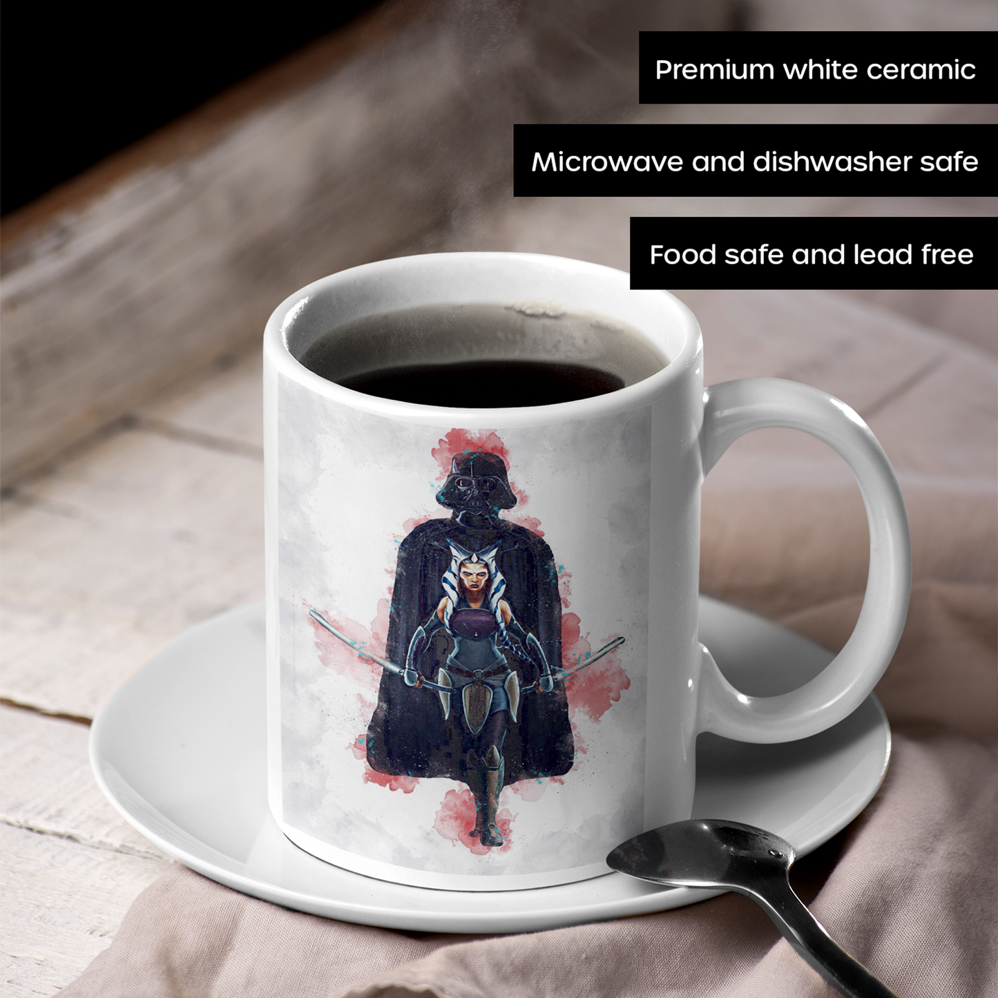 Ahsoka Tano & Darth Vader Mug | By Switzer Kreations