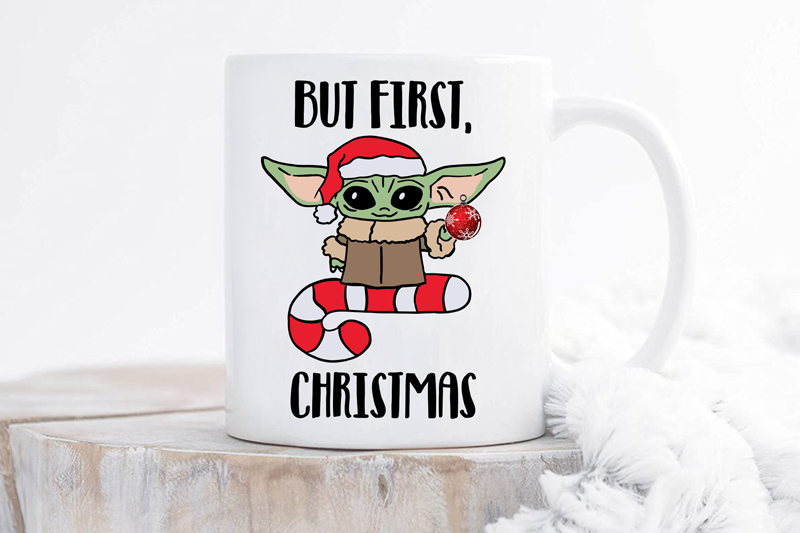 Baby Yoda Christmas Mug