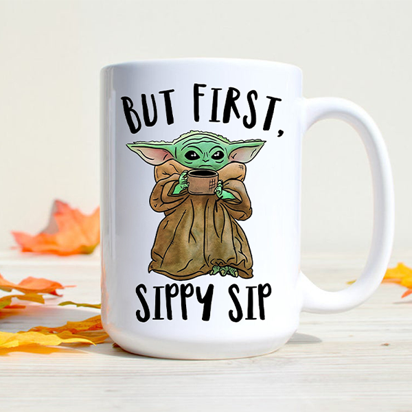 But First Sippy Sip Baby Yoda Mug | Switzer Kreations