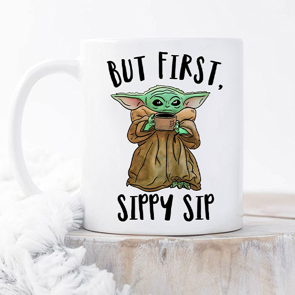But First Sippy Sip Baby Yoda Mug | Switzer Kreations