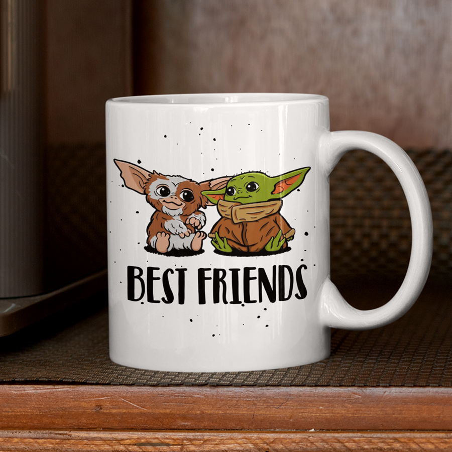Best Friends Gift | Baby Yoda and Gizmo Mug | By Switzer Kreations