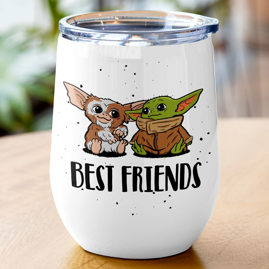 Yoda Gizmo Best Friends Wine Tumbler | by Switzer Kreations