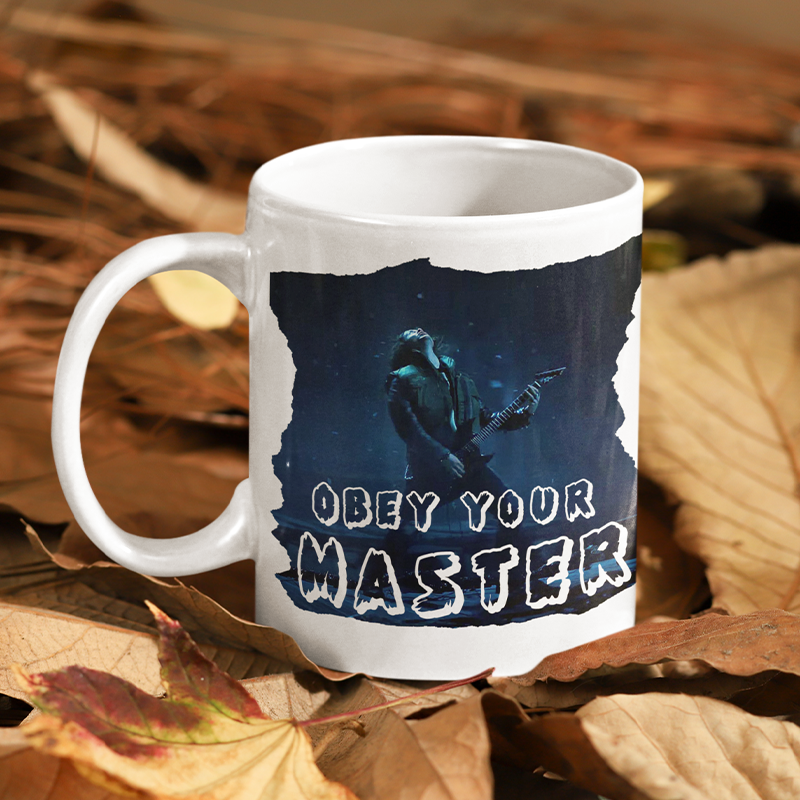 Eddie Munson Rocking Out Coffee Mug