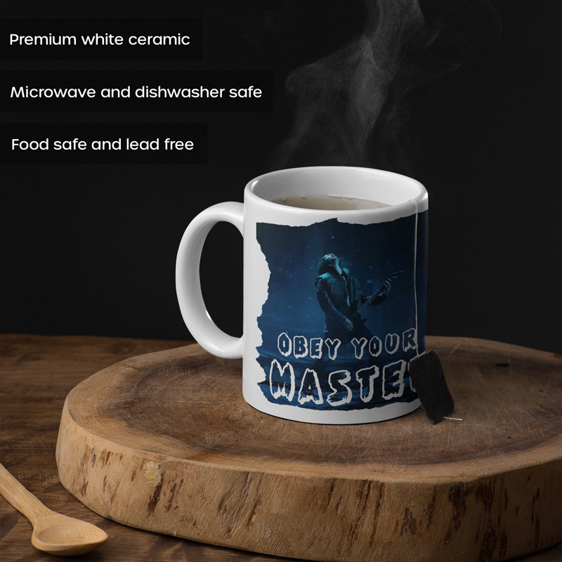 Eddie Munson Rocking Out Coffee Mug