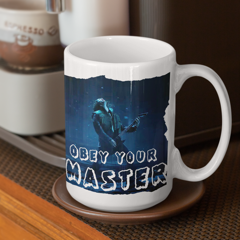 Eddie Munson Rocking Out Coffee Mug