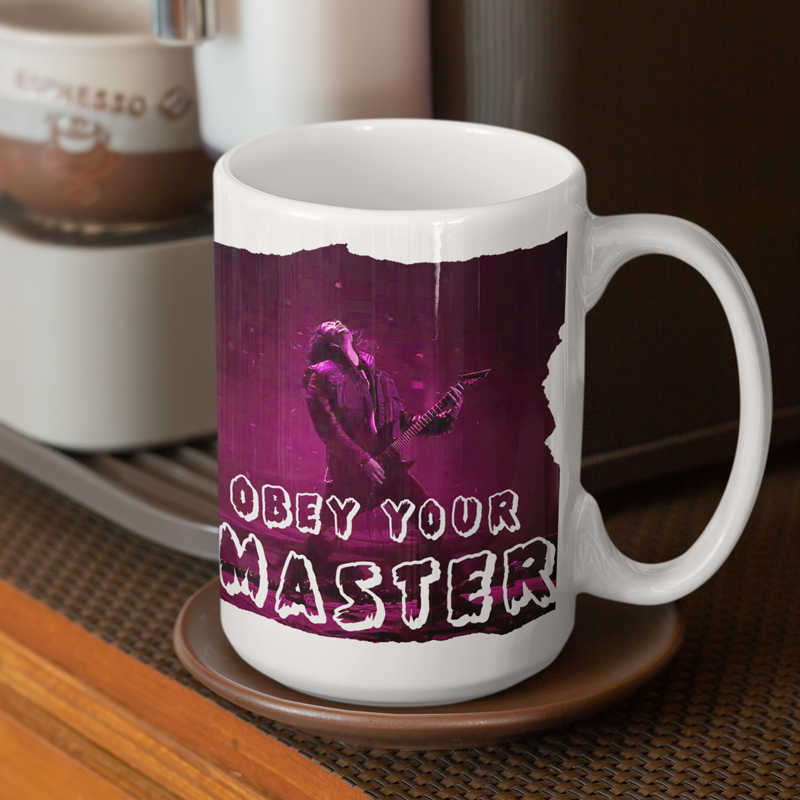 Eddie Munson Rocking Out Coffee Mug