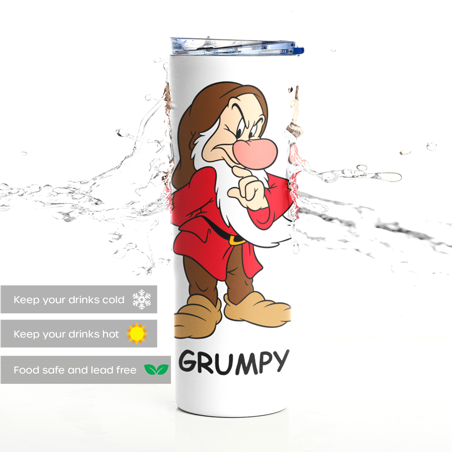 Grumpy Seven Dwarfs Tumbler | By Switzer Kreations