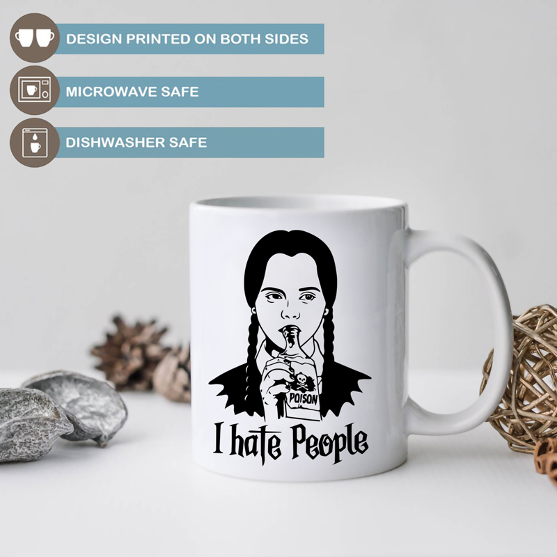Wednesday I Hate People Mug - Switzer Kreations