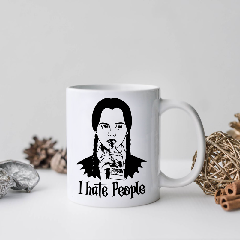 Wednesday I Hate People Mug - Switzer Kreations