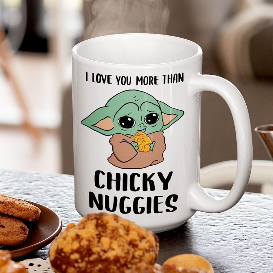 Baby Yoda Chicky Nuggies Mug 15oz | By Switzer Kreations
