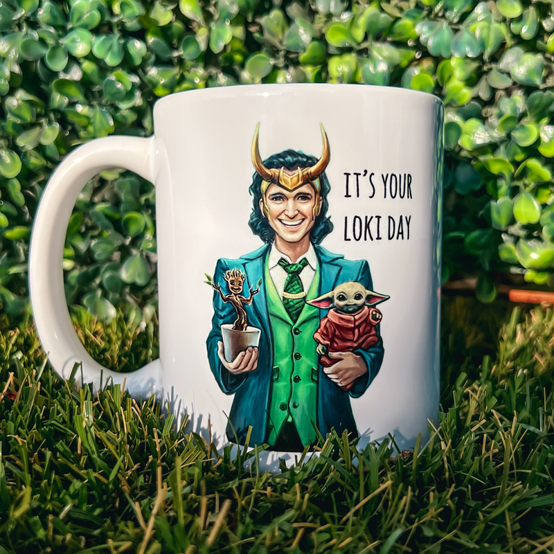 It's your LOKI day Coffee Mug | Loki Groot and Baby Yoda