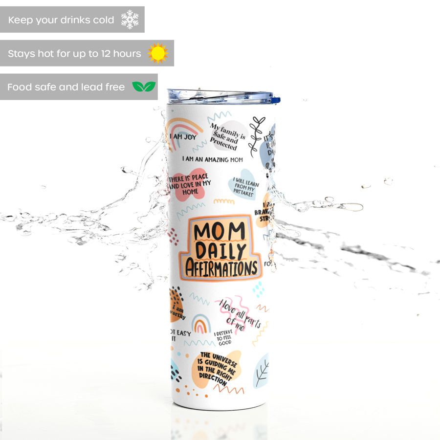 Mom Daily Affirmation Tumbler for Mom for Mother's Day | Switzer Kreations