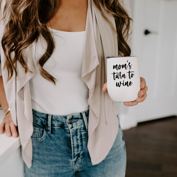 Mom's Turn to Wine Wine Tumbler - Switzer Kreations