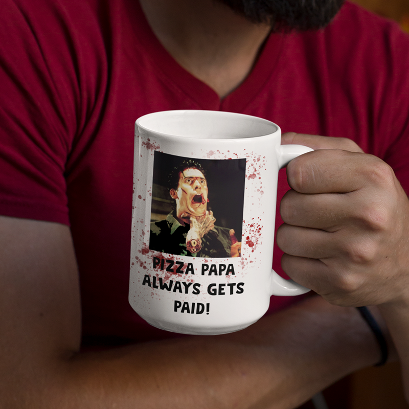 Pizza Papa Always Gets Paid Coffee Mug | Switzer Kreations