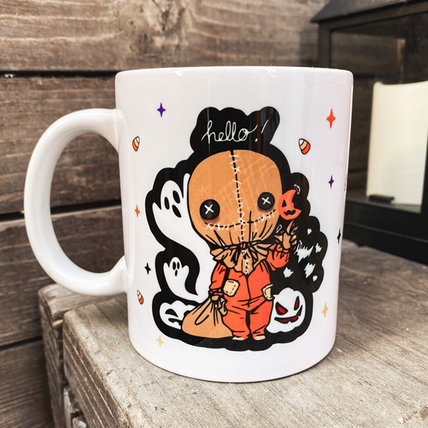 Trick 'r Treat Sam Doll Coffee Mug | Candy Wrap Around