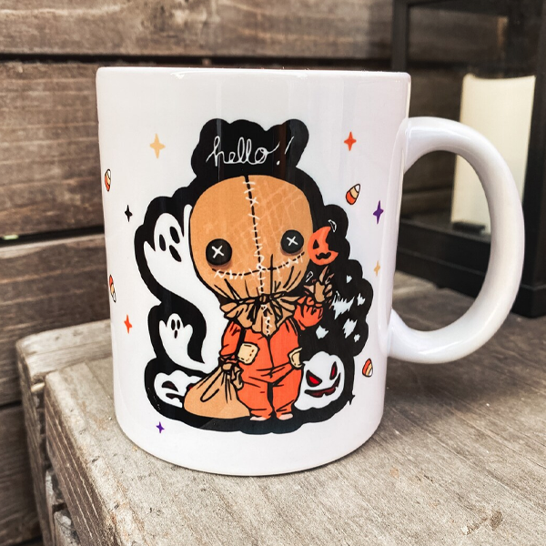 Trick 'r Treat Sam Doll Coffee Mug | Candy Wrap Around