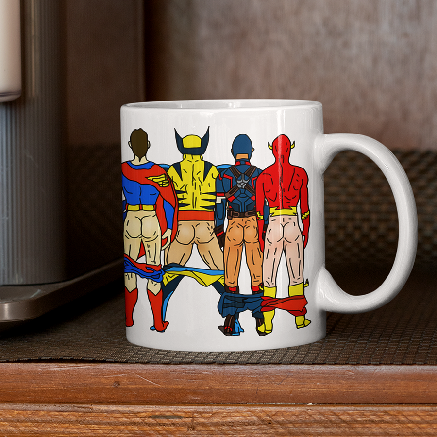Superhero Butts Mug 11oz | By Switzer Kreations