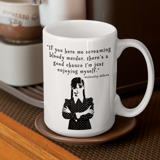 Wednesday Addams Mug 15oz | By Switzer Kreations