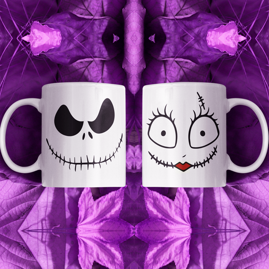 Jack and Sally Coffee Mugs | Switzer Kreations