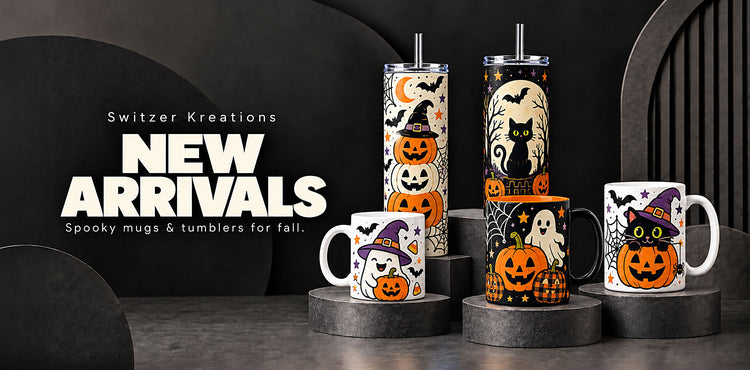 New mugs, tumblers and personalized gifts from Switzer Kreations