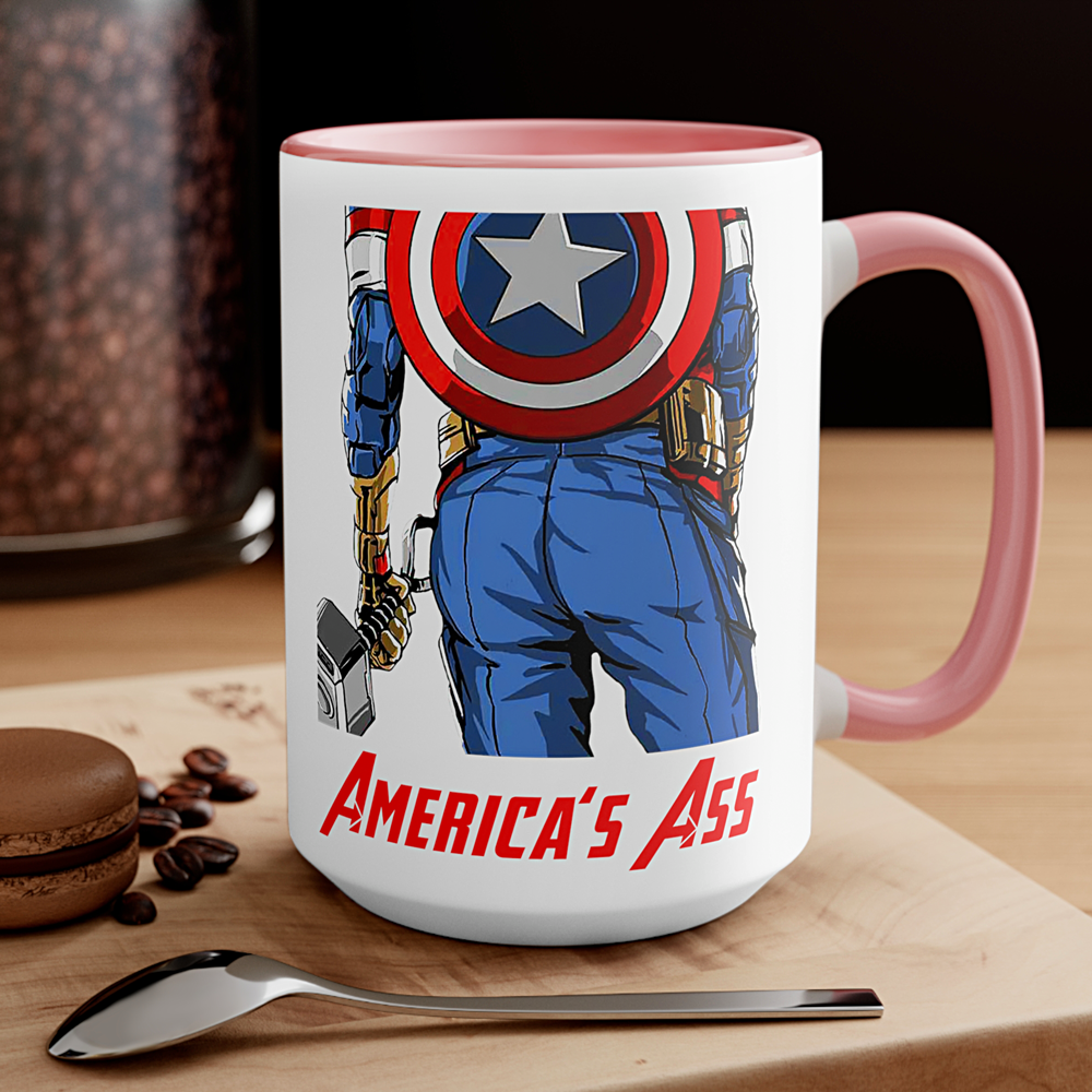 Captain America Coffee Mug | Americas Ass by Switzer Kreations