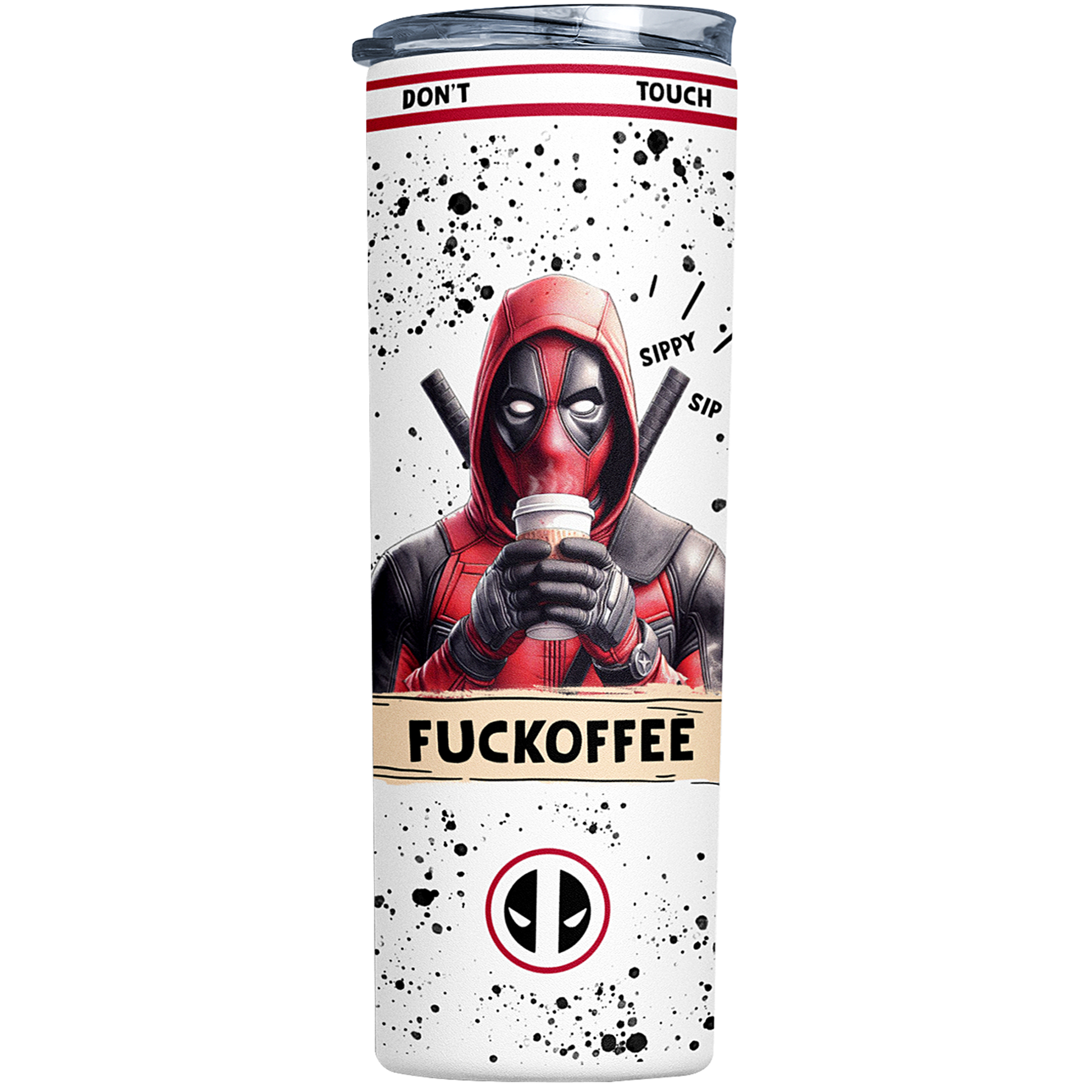 Deadpool Tumbler 20 Oz | Fuckoffee by Switzer Kreations