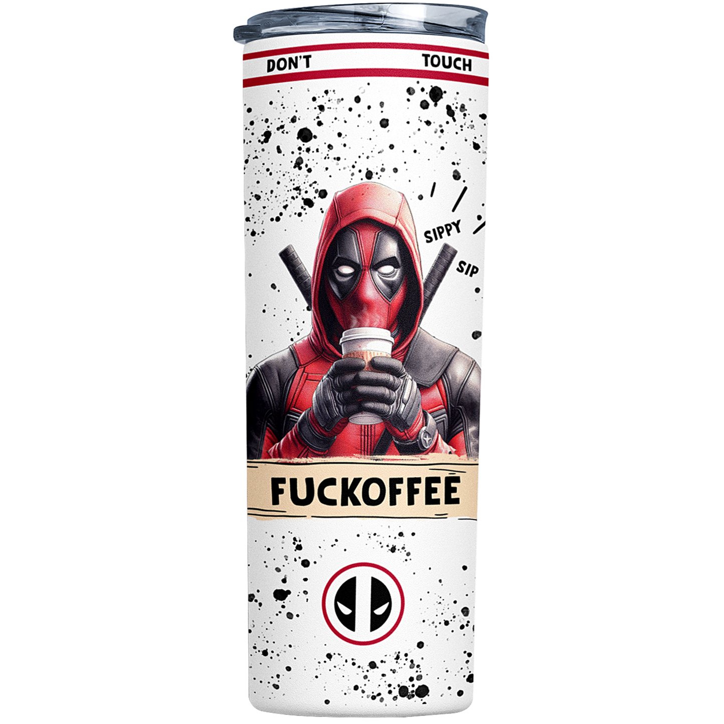 Deadpool Coffee Tumbler 20 Oz | Fuckoffee by Switzer Kreations