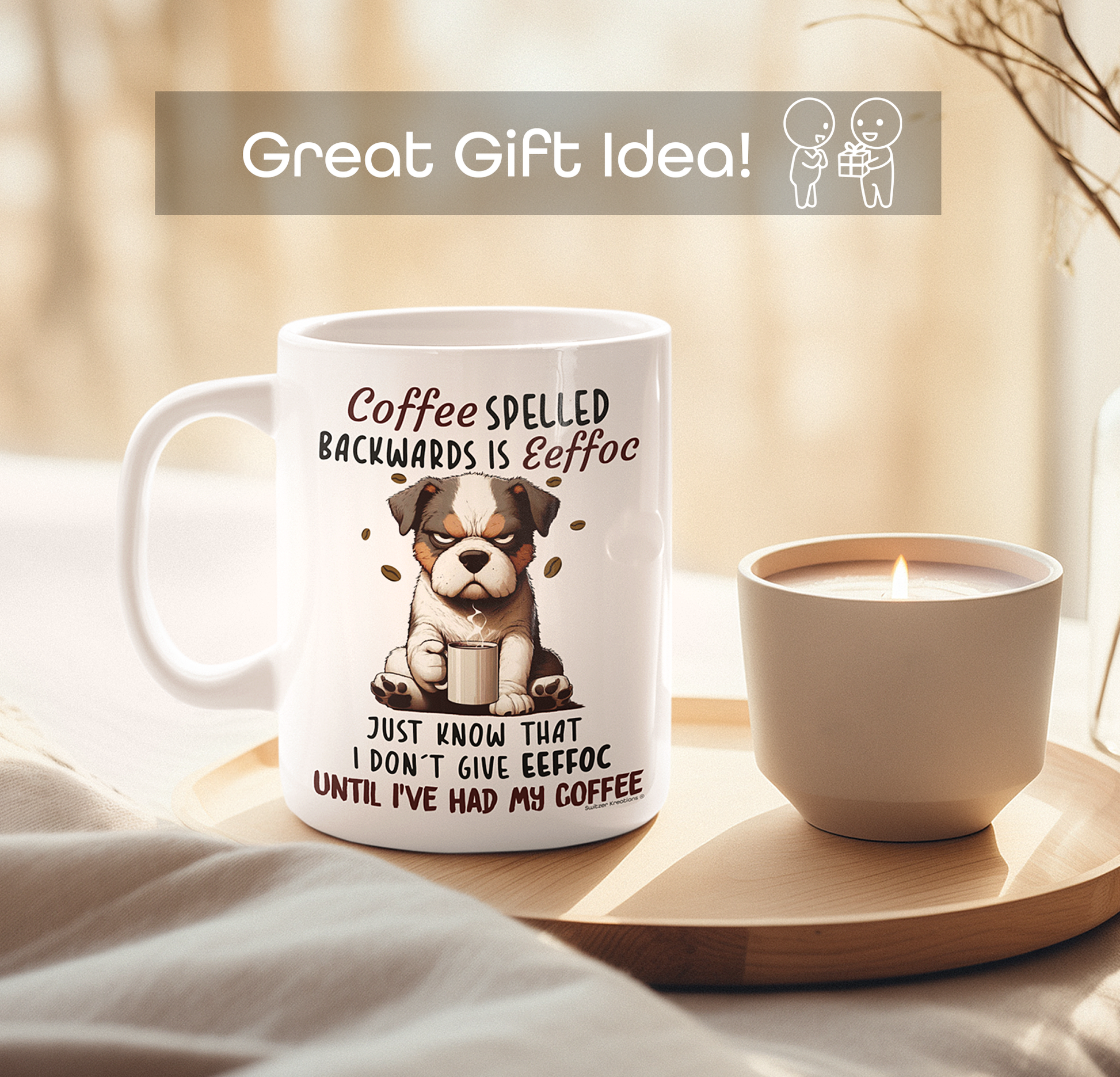 Coffee is spelled EEFFOC Mug | By Switzer Kreations