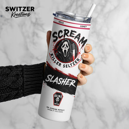 Scream Ghostface Hard Seltzer Tumbler - Thirst Quencher Travel Mug
