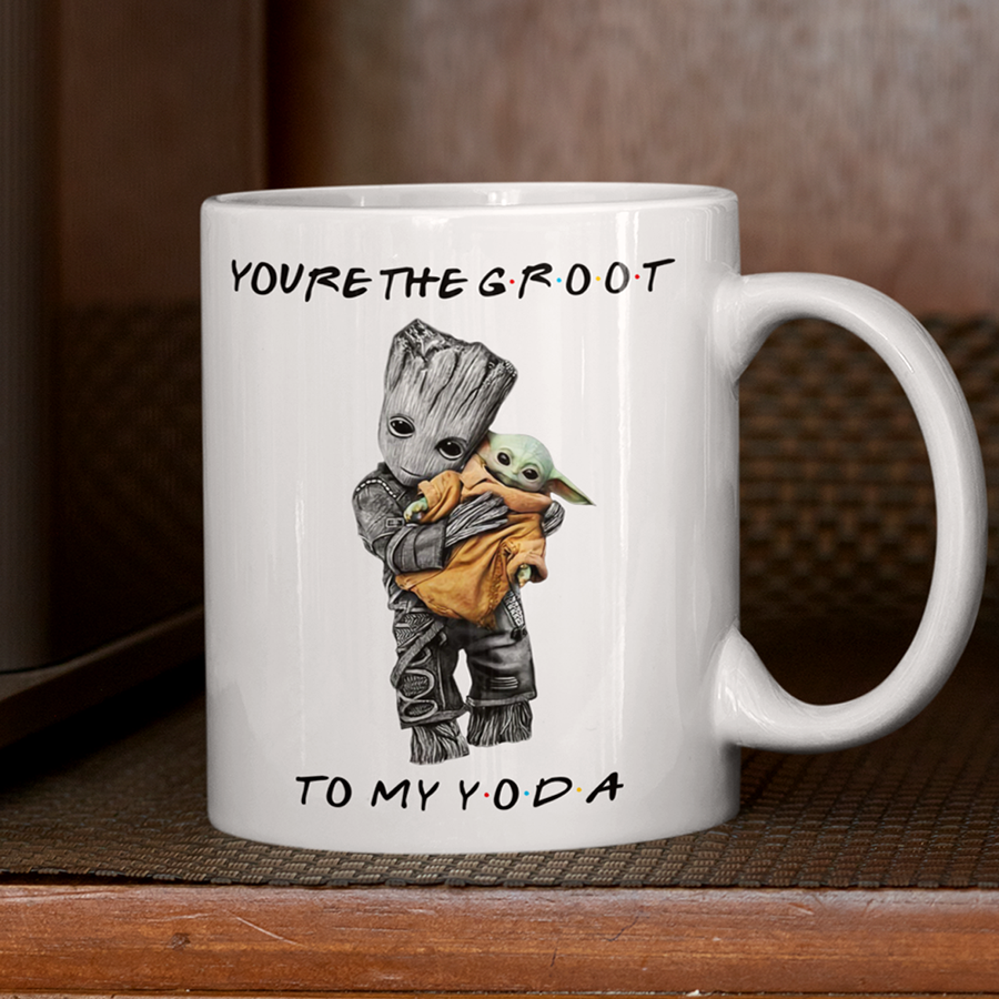 Groot and Baby Yoda Coffee Mug 11oz | By Switzer Kreations