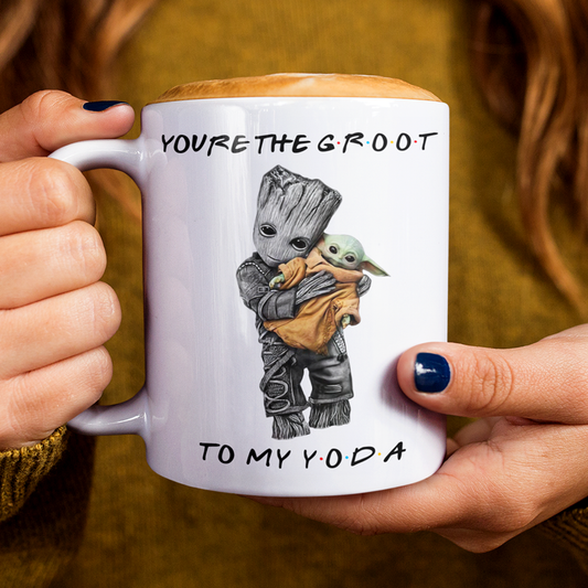 Groot and Baby Yoda Coffee Mug 11oz | By Switzer Kreations