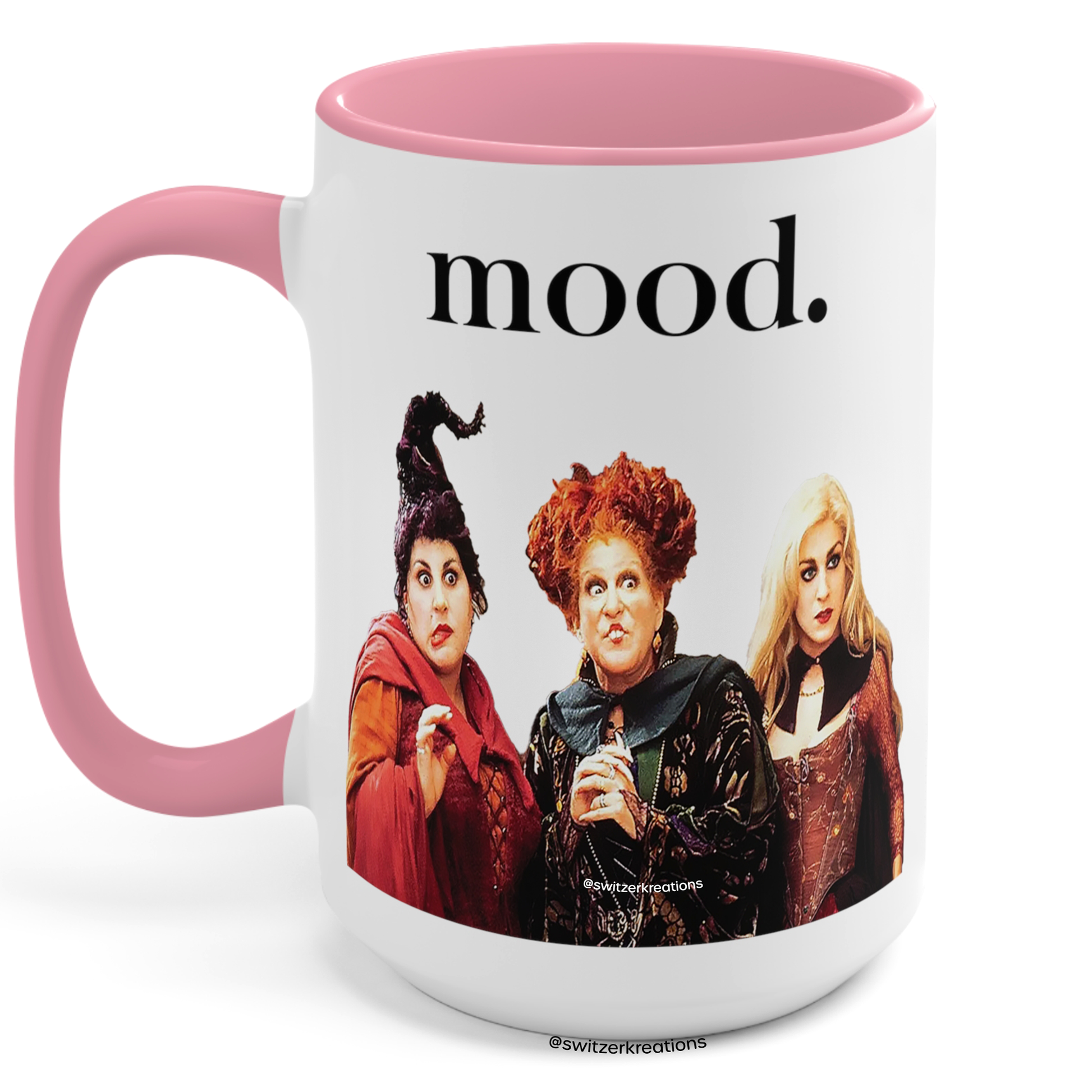 Hocus Pocus Coffee Mug 15oz Pink Handle | by Switzer Kreations