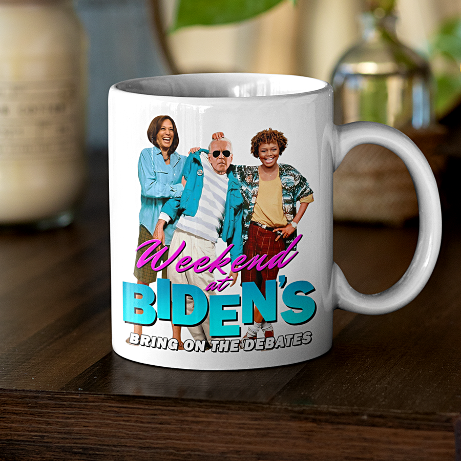 Weekend At Bidens Mug | Joe Biden Kamala Harris Karine Jean-Pierre
