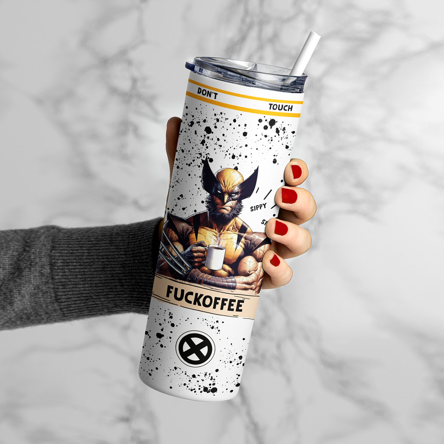 Wolverine Fuckoffee Tumbler | James Logan Sippy Sip by Switzer Kreations